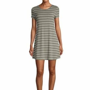 Arizona Jeans co t-shirt dress gray striped size S